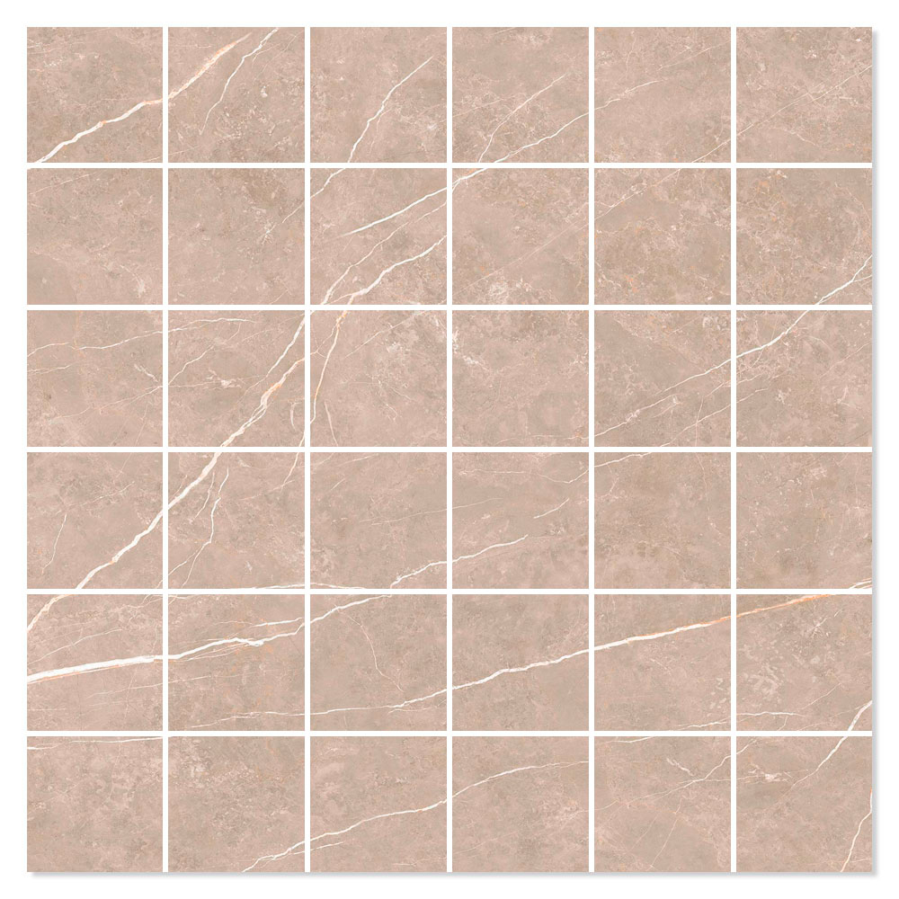 Marmor Mosaik Klinker Prestige Beige Mat 30x30 (5x5) cm